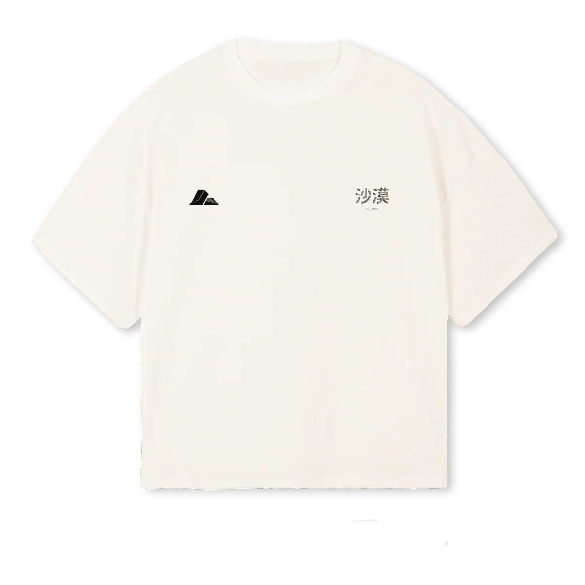 UNOSAMPLE Vintage White Oversized Boxy Tee.