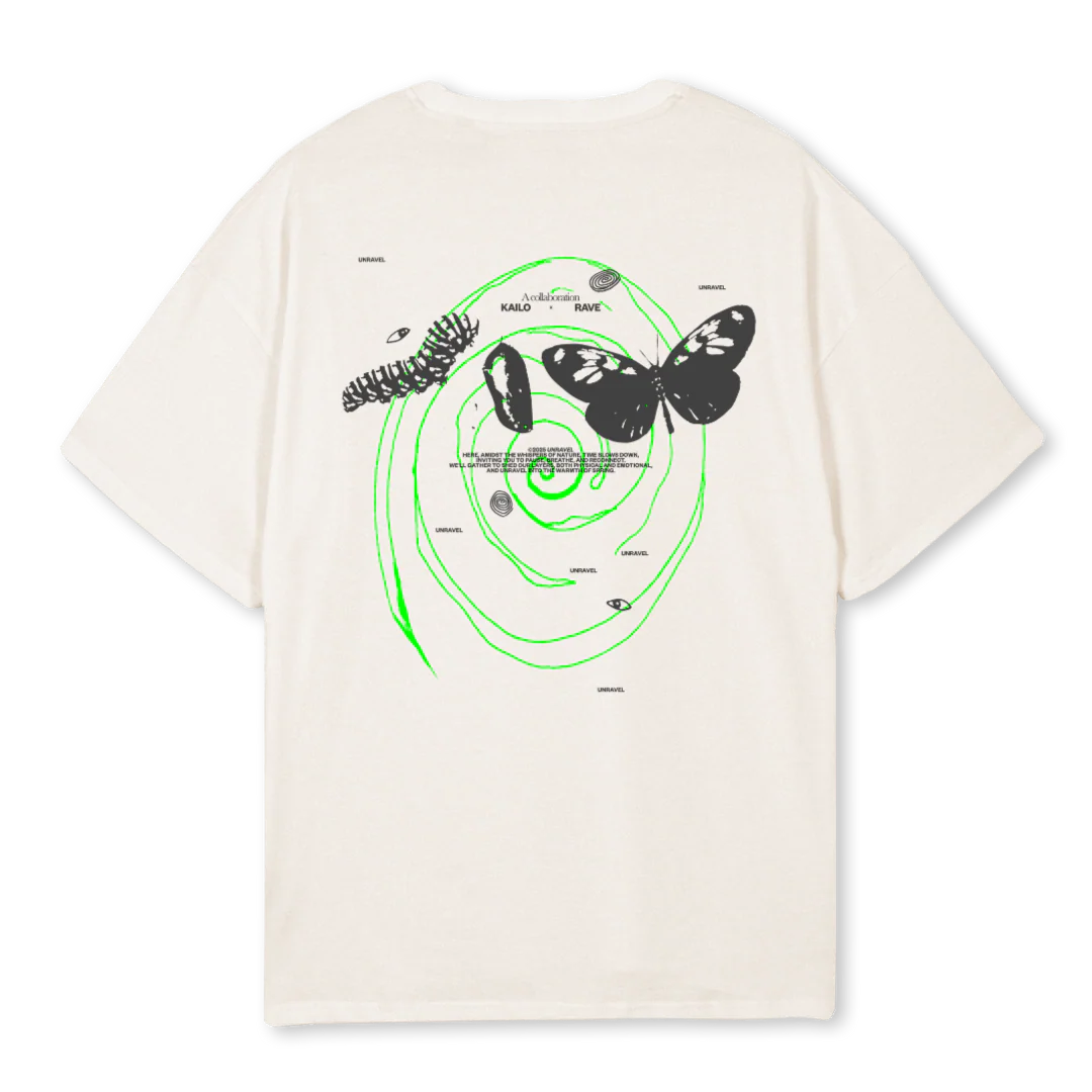 UNRAVELONE Vintage White Oversized Tee. - Image 2