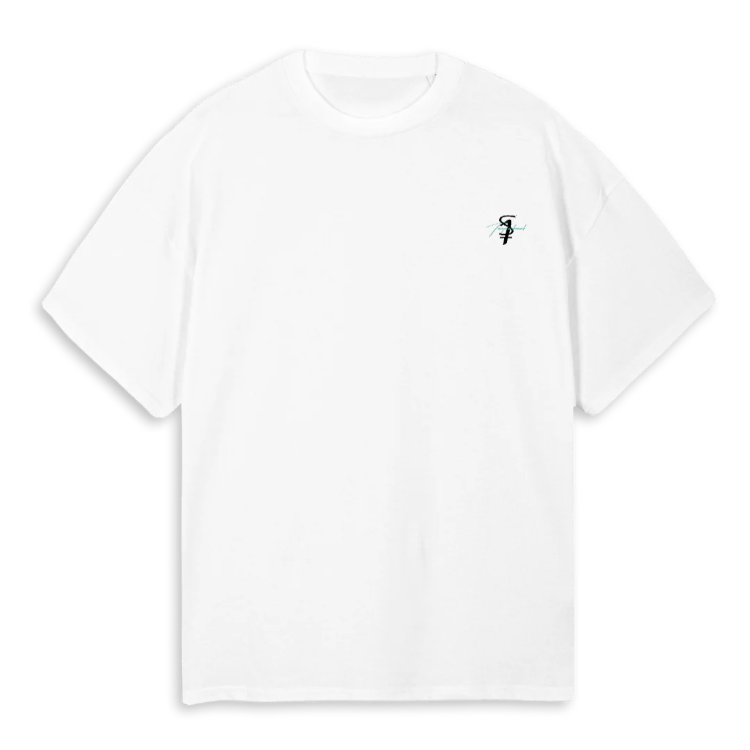 UPSIDE LOGO White Oversized Tee.