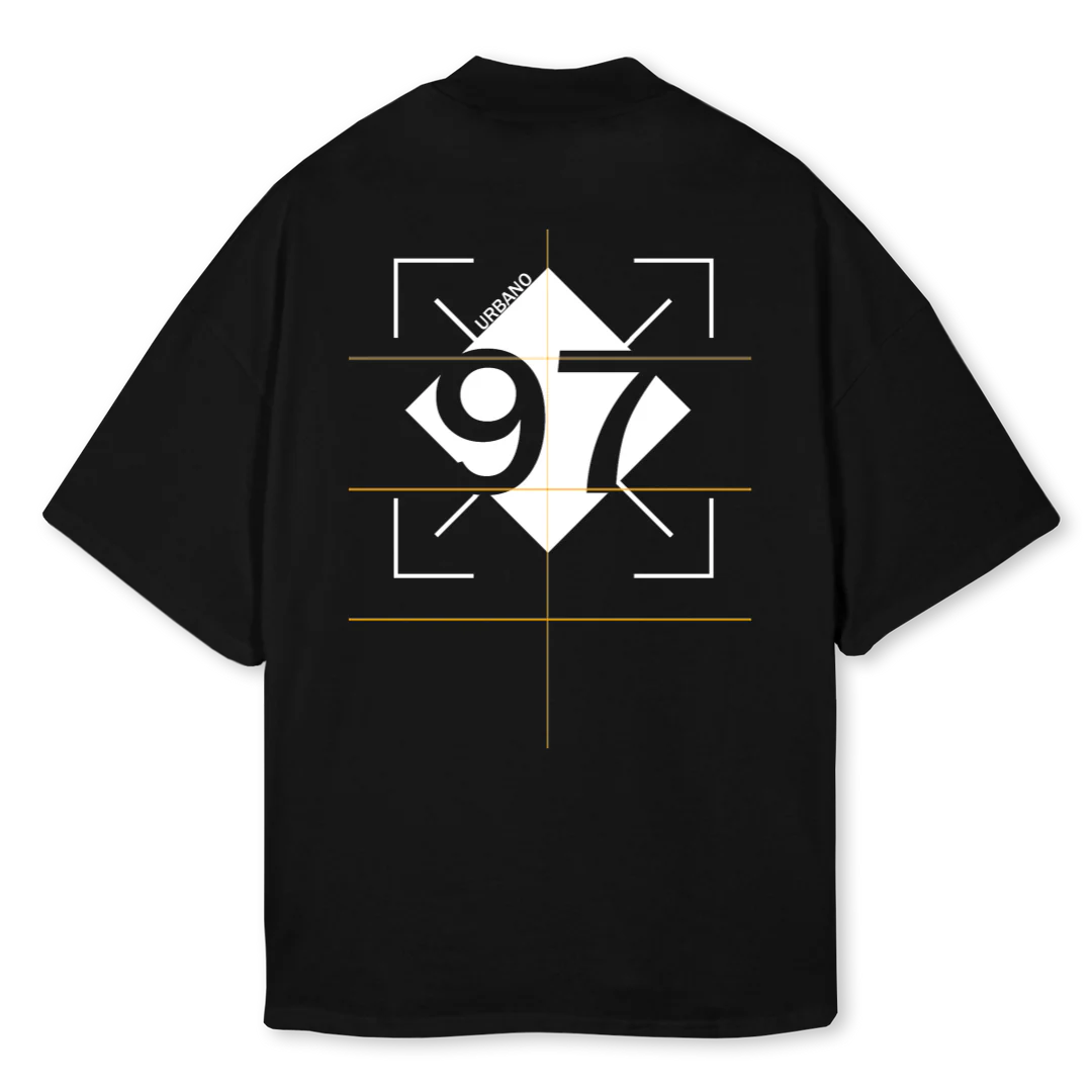 URBAN Black Oversized Mock Neck Tee. - Image 2