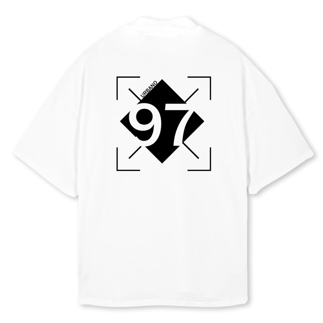 URBAN_W White Oversized Mock Neck Tee. - Image 2