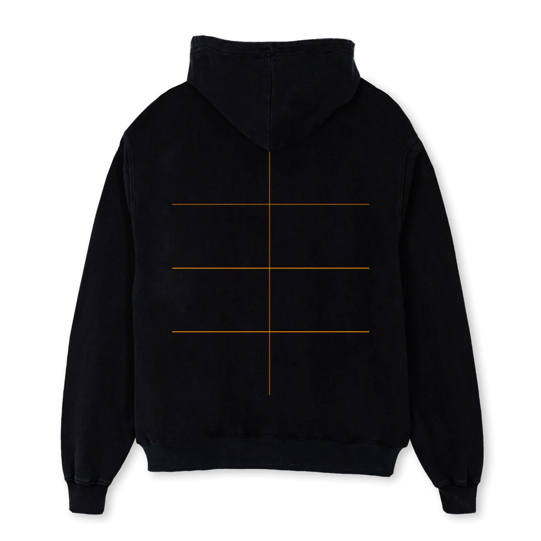 USAZIPUP Black Oversized Zipped Hoodie. - Image 2