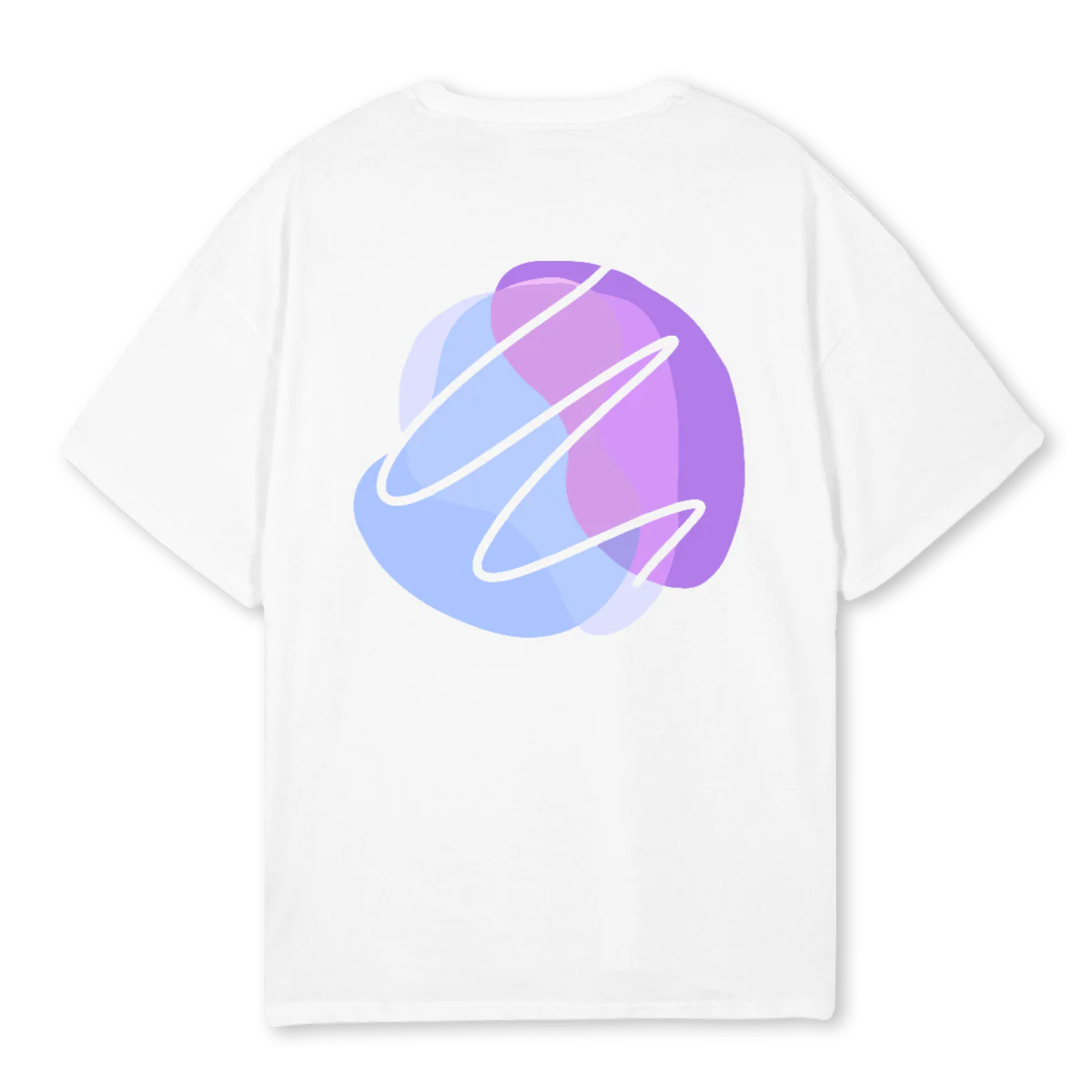 USUAL DAY BLUE White Oversized Tee. - Image 2