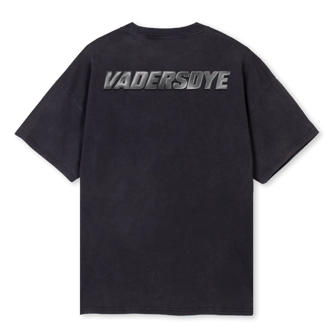 VADERS METAL VBLK Vintage Black Oversized Tee. - Image 2