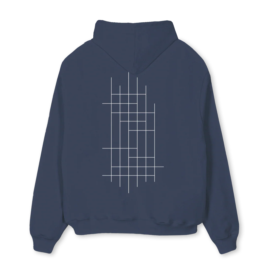 VAKWERKERS Navy Blue Oversized Hoodie. - Image 2