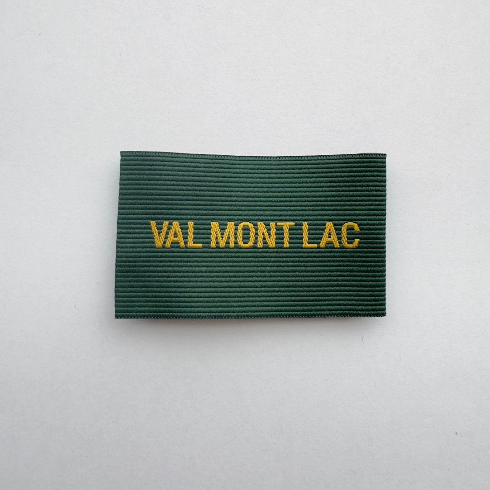 VAL MONT LAC OL Custom Neck Label.