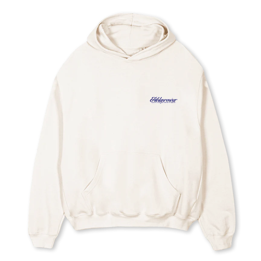 VALKONAVY Vintage White Oversized Hoodie.