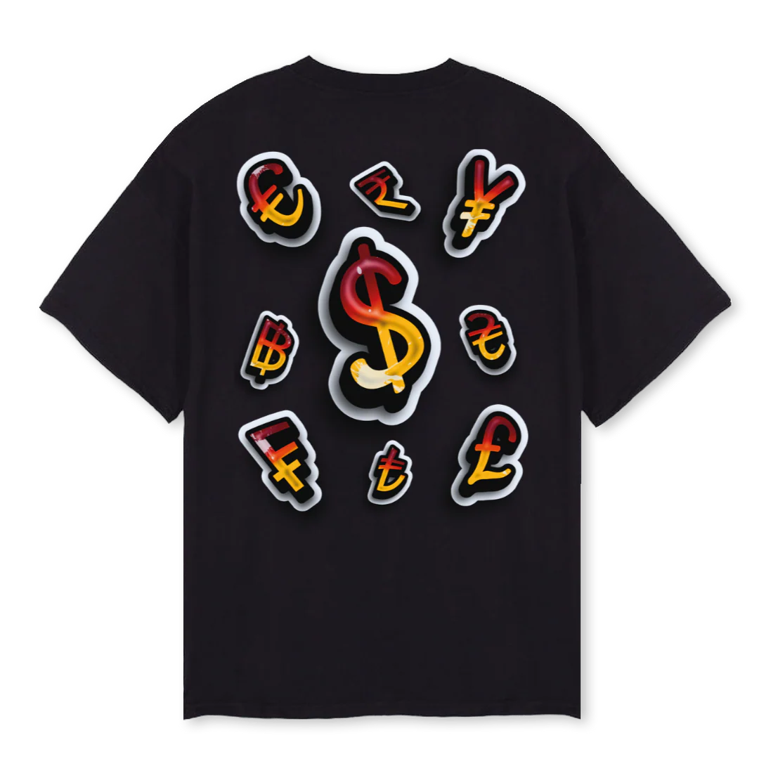VALUTA Black Oversized Tee. - Image 2