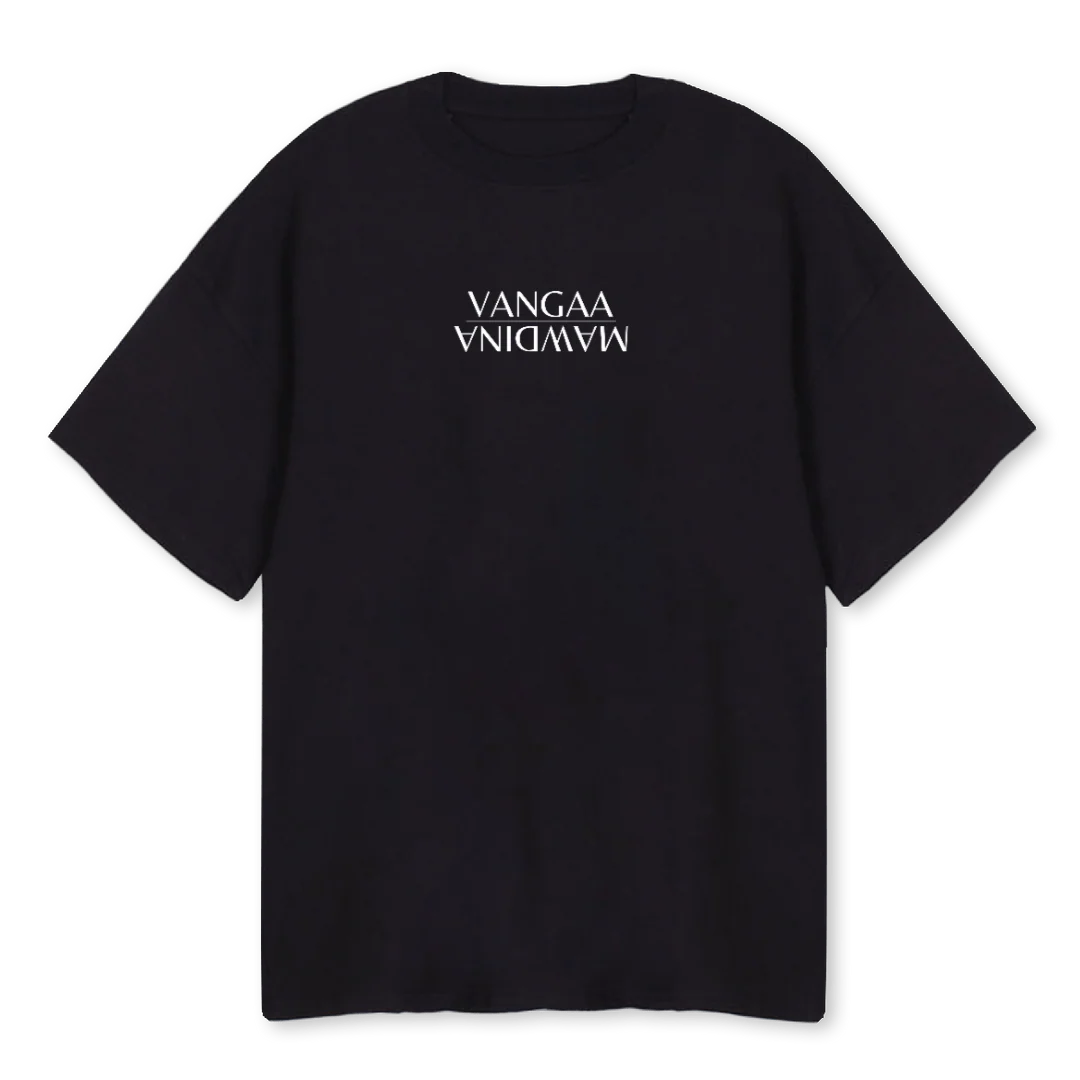 VANGAA MAWDINA Black Oversized Tee.