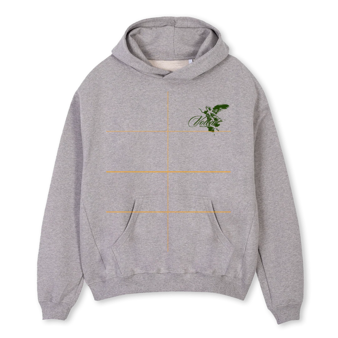 VANGEL Grey Marl Oversized Hoodie.
