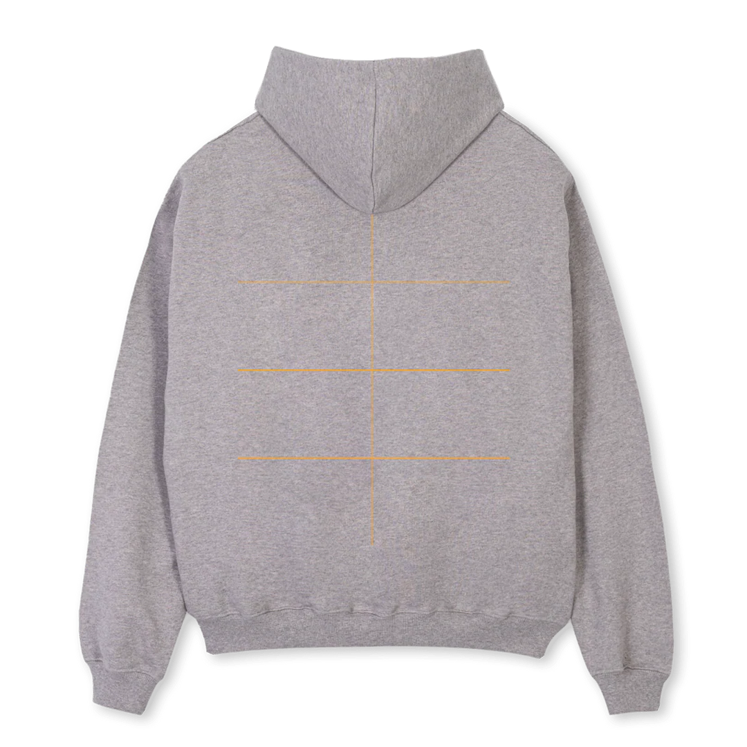 VANGEL Grey Marl Oversized Hoodie. - Image 2