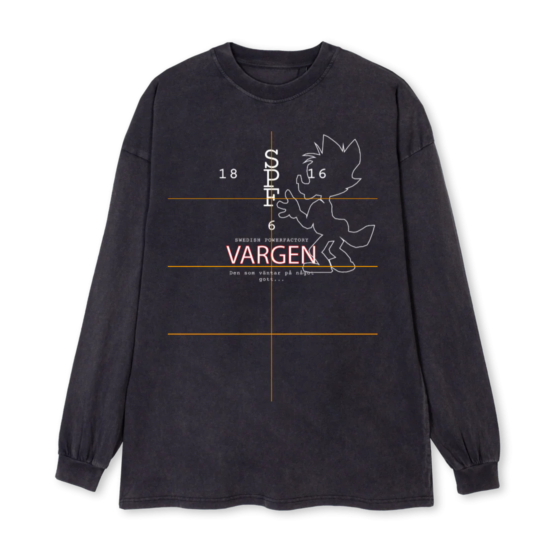 VARGEN Vintage Black Oversized LS Tee.