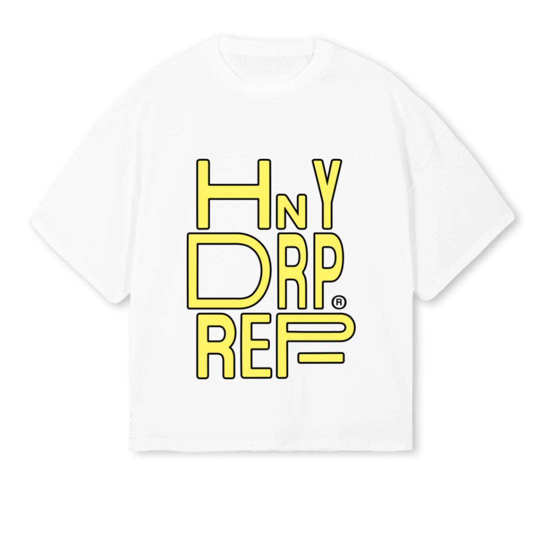 VARIETY HDR  White Oversized Boxy Tee.