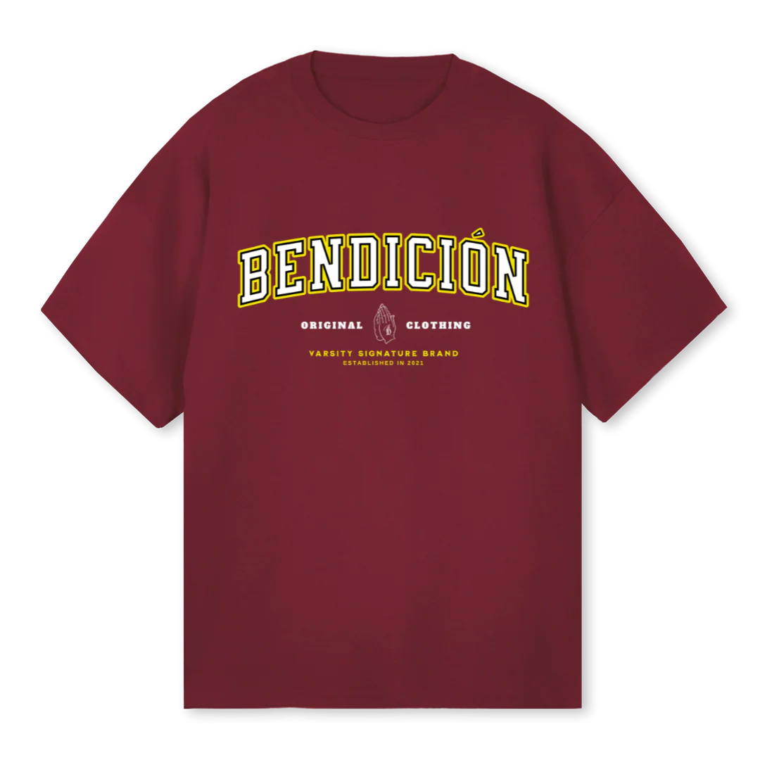 VARSITYBURGUNDY Burgundy Oversized Tee.