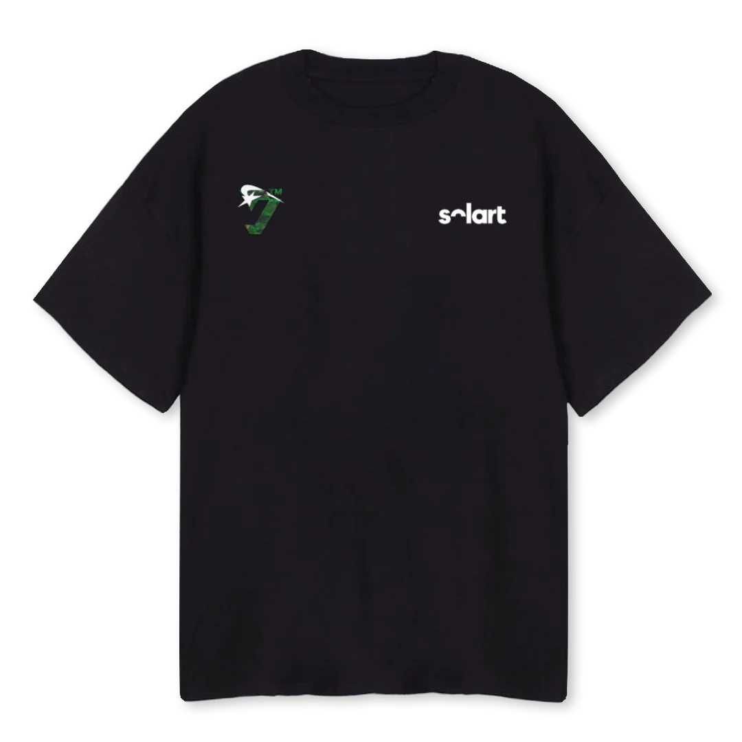 VARTALLISTARXSOLART Black Oversized Tee.