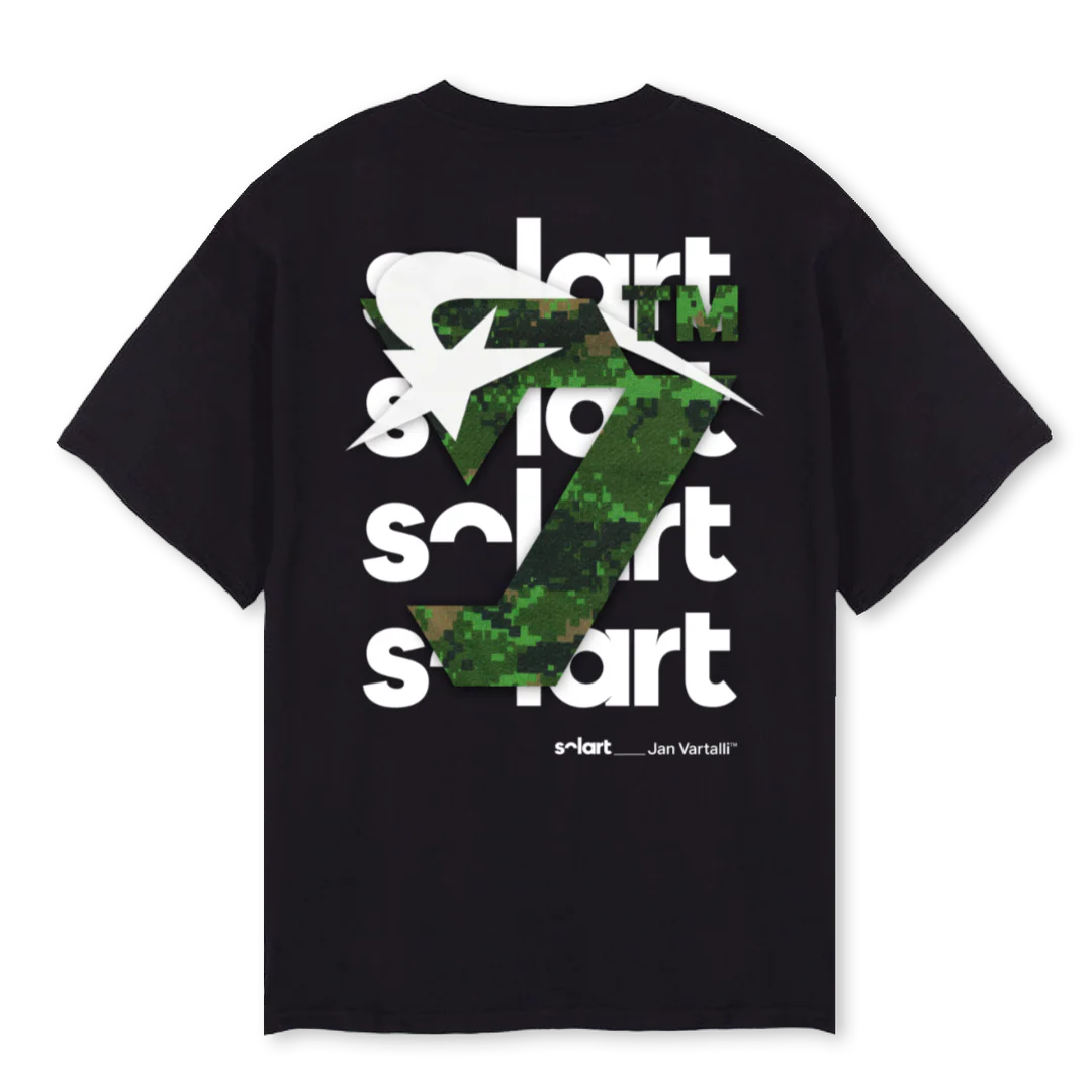 VARTALLISTARXSOLART Black Oversized Tee. - Image 2