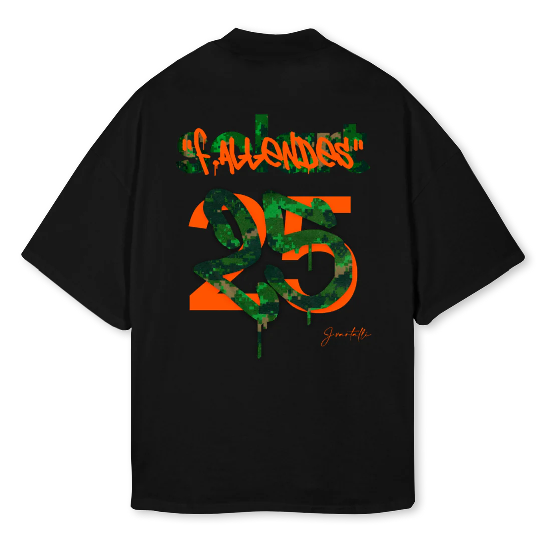 VARTALLIXALLENDES Black Oversized Mock Neck Tee. - Image 2