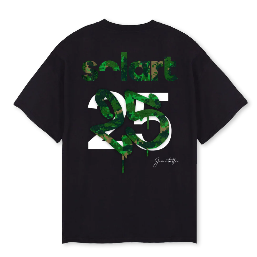 VARTALLIXSOLARTCAMO Black Oversized Tee. - Image 2