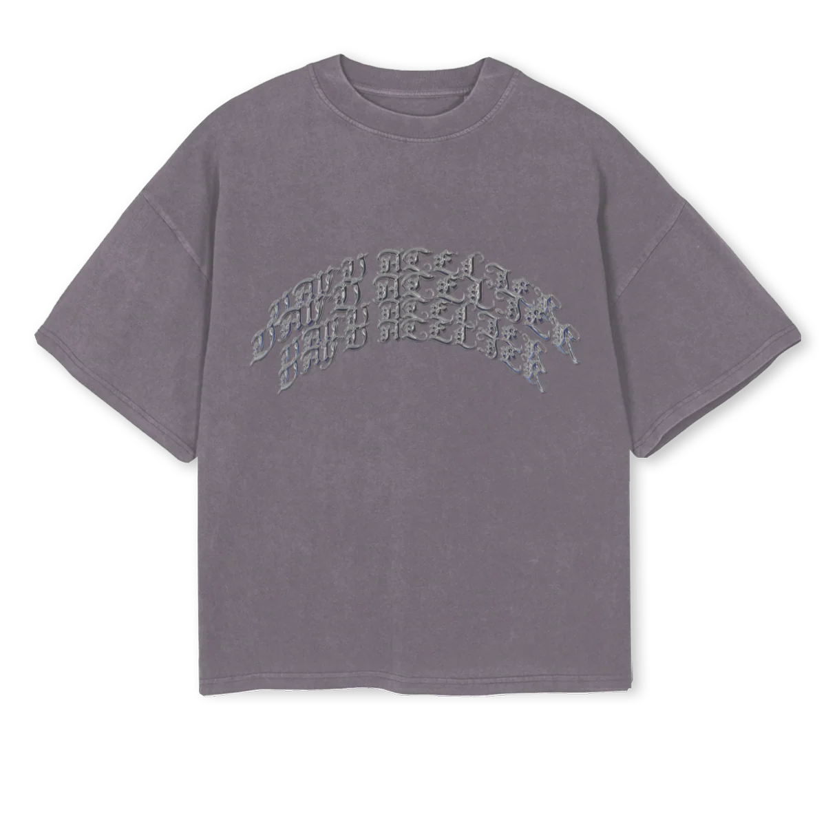 VAYUUUU_2 Pigment Grey Oversized Boxy Tee.
