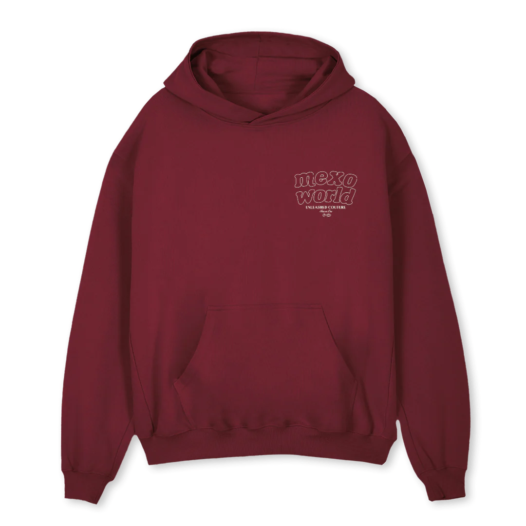 VB BASIC Burgundy Oversized Hoodie.