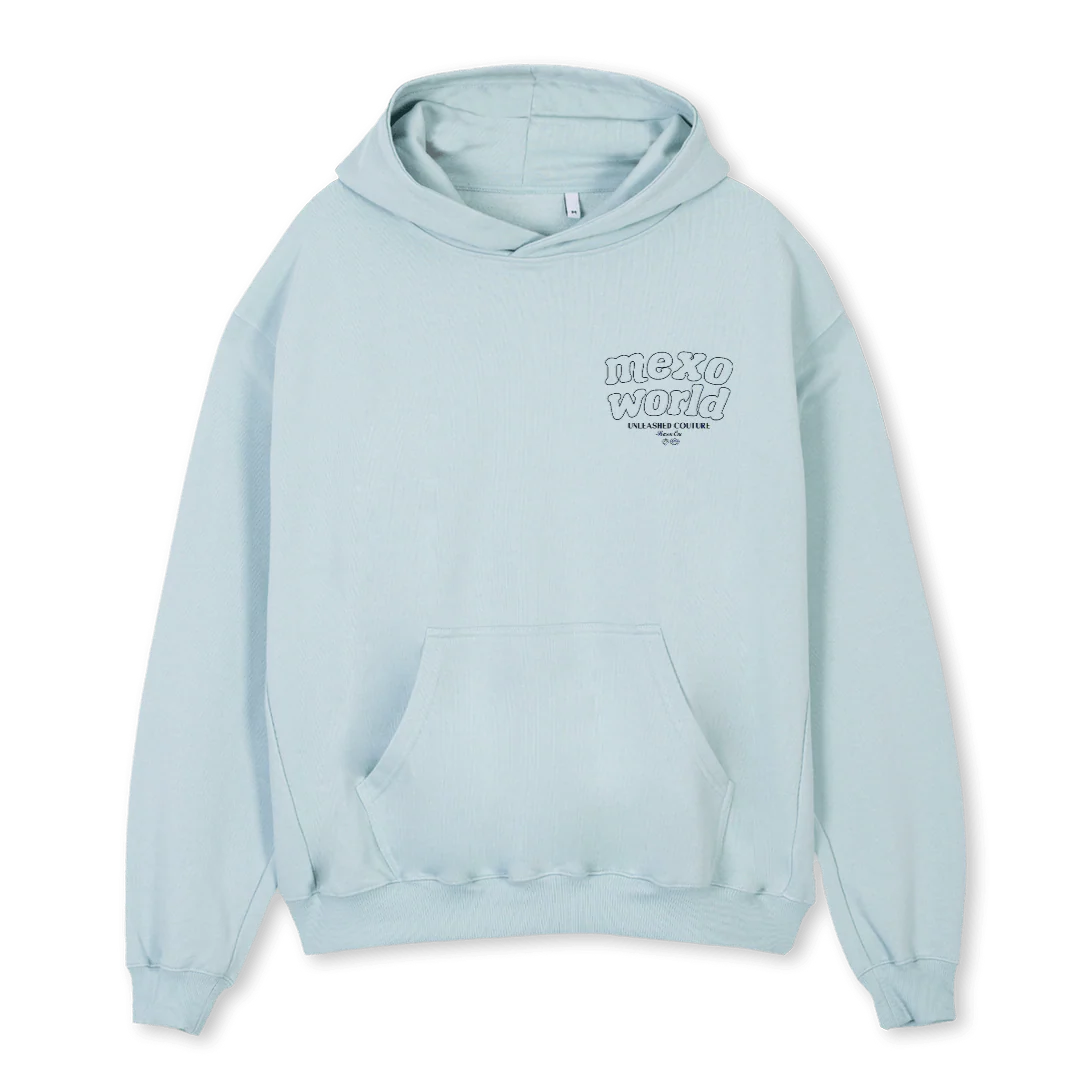 VB BASIC Cold Blue Oversized Hoodie.