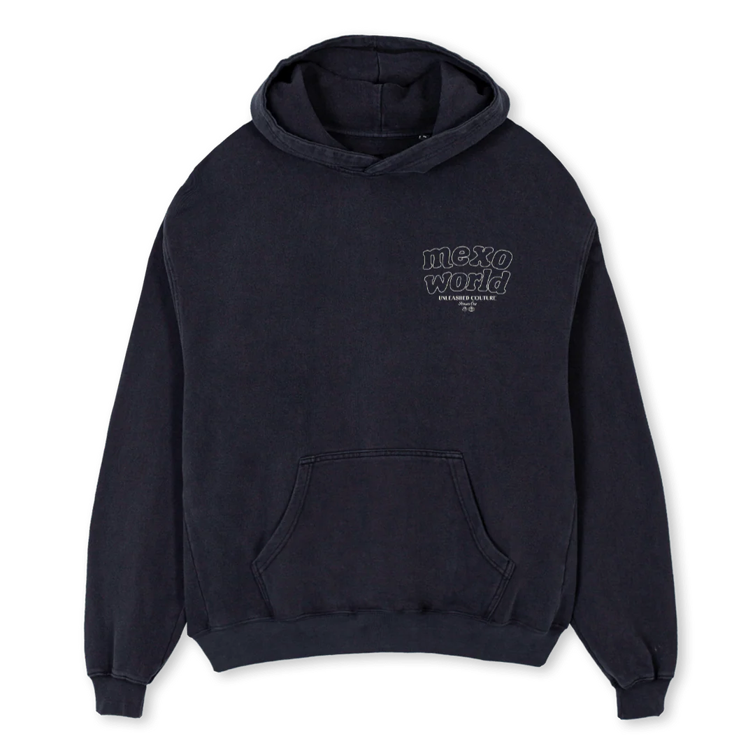 VB BASIC Vintage Black Oversized Hoodie.