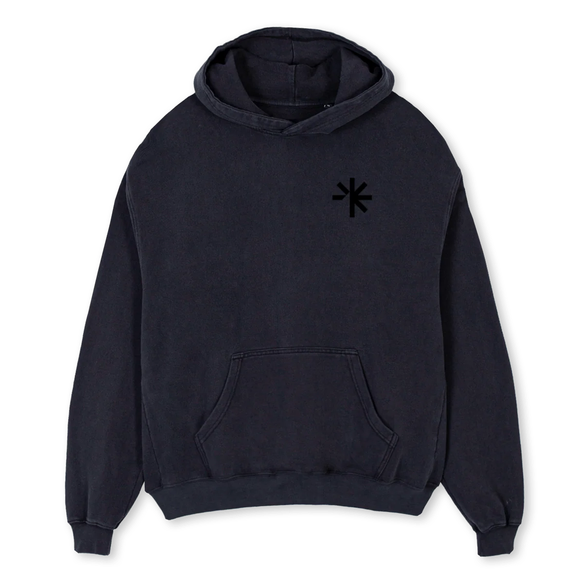 VBH Vintage Black Oversized Hoodie.