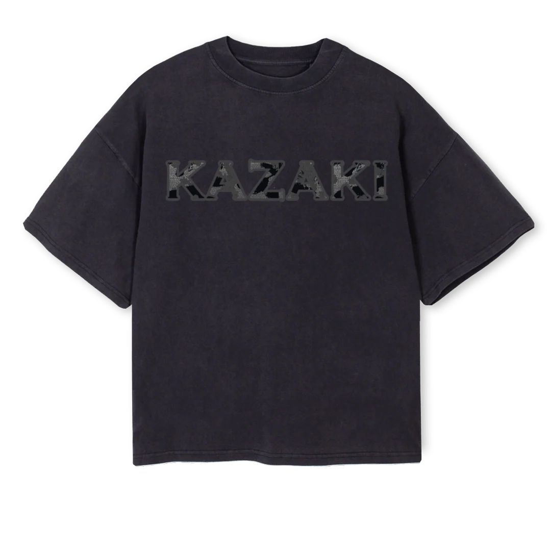 VBLACK  Vintage Black Oversized Boxy Tee.