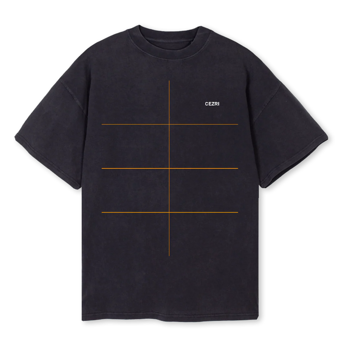 VBLBLTSHTNAL Vintage Black Oversized Tee.