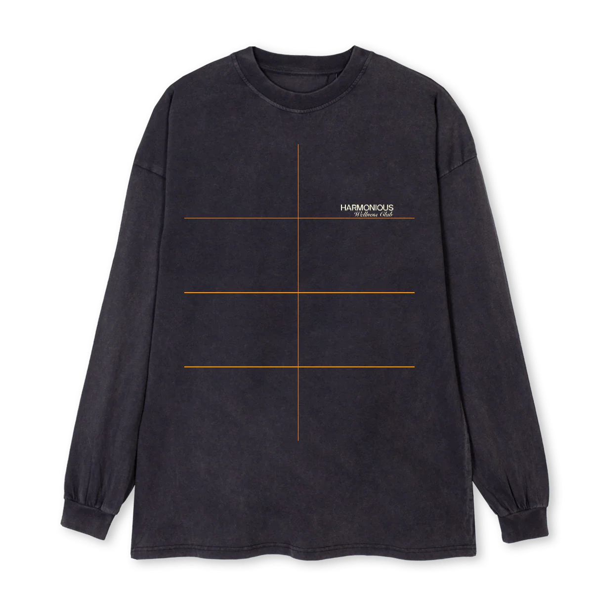 VBLKLSLEEVECREAMWLNE Vintage Black Oversized LS Tee.