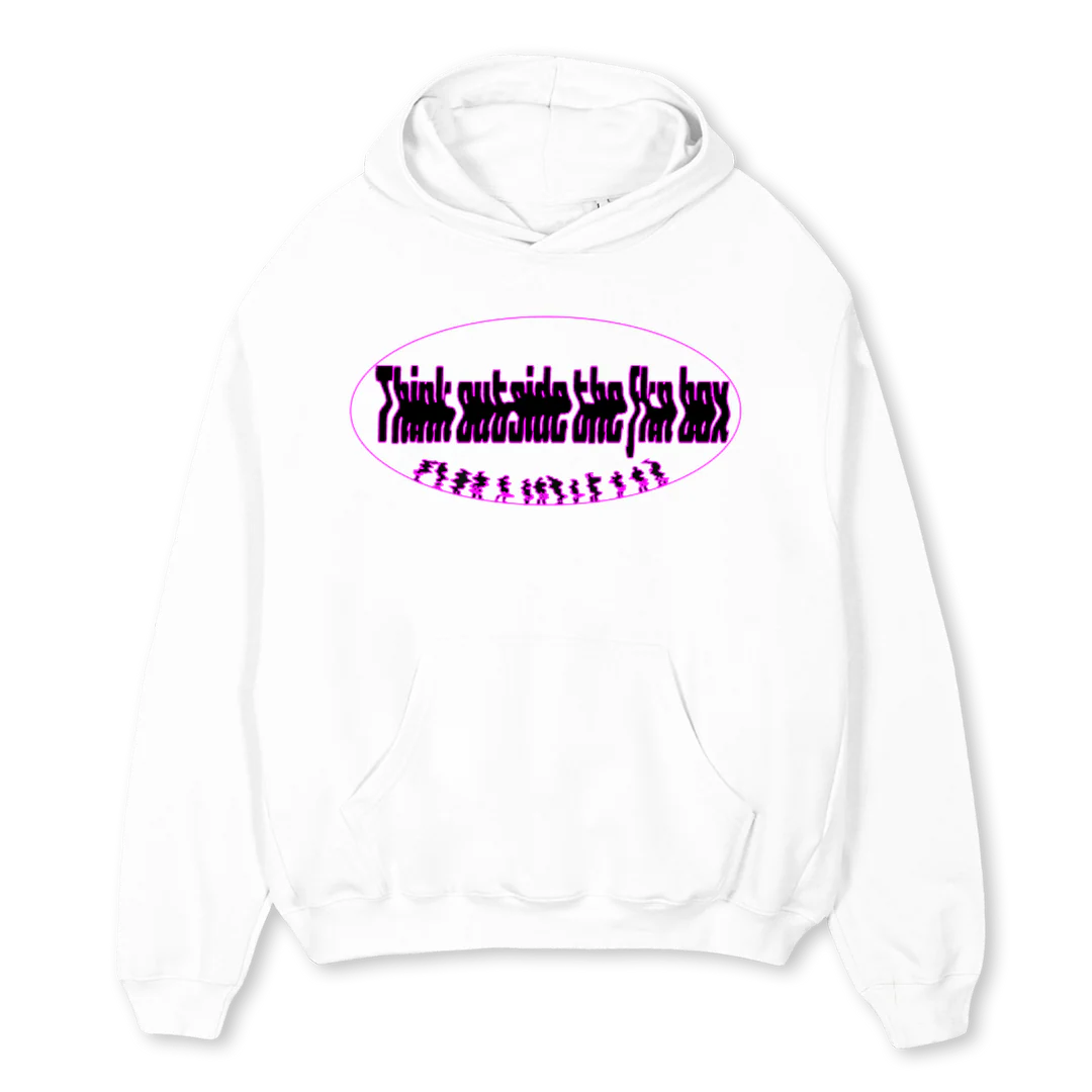 VBÖ White Oversized Hoodie.