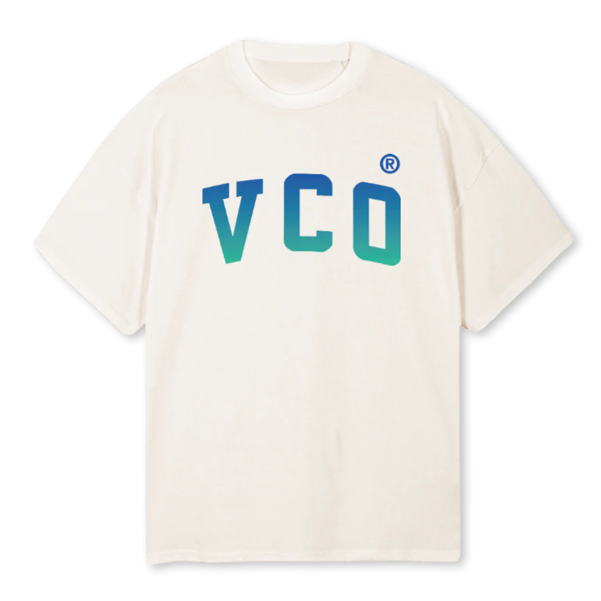 VCOGRADIENT Vintage White Oversized Tee.