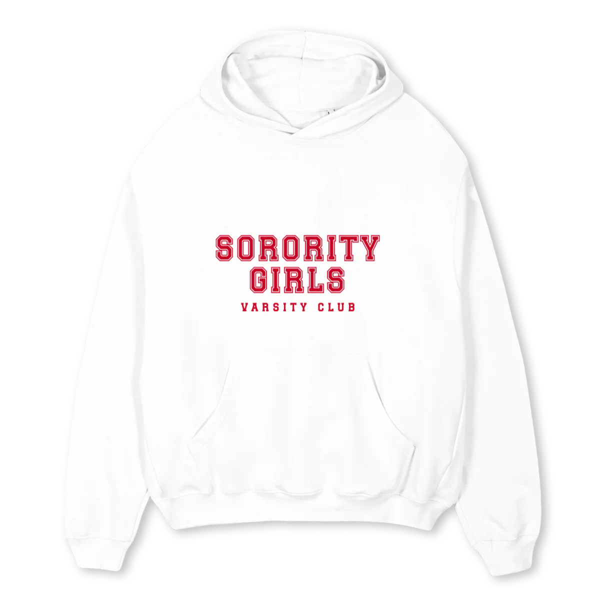VCWHITEREDHOODIE White Oversized Hoodie.