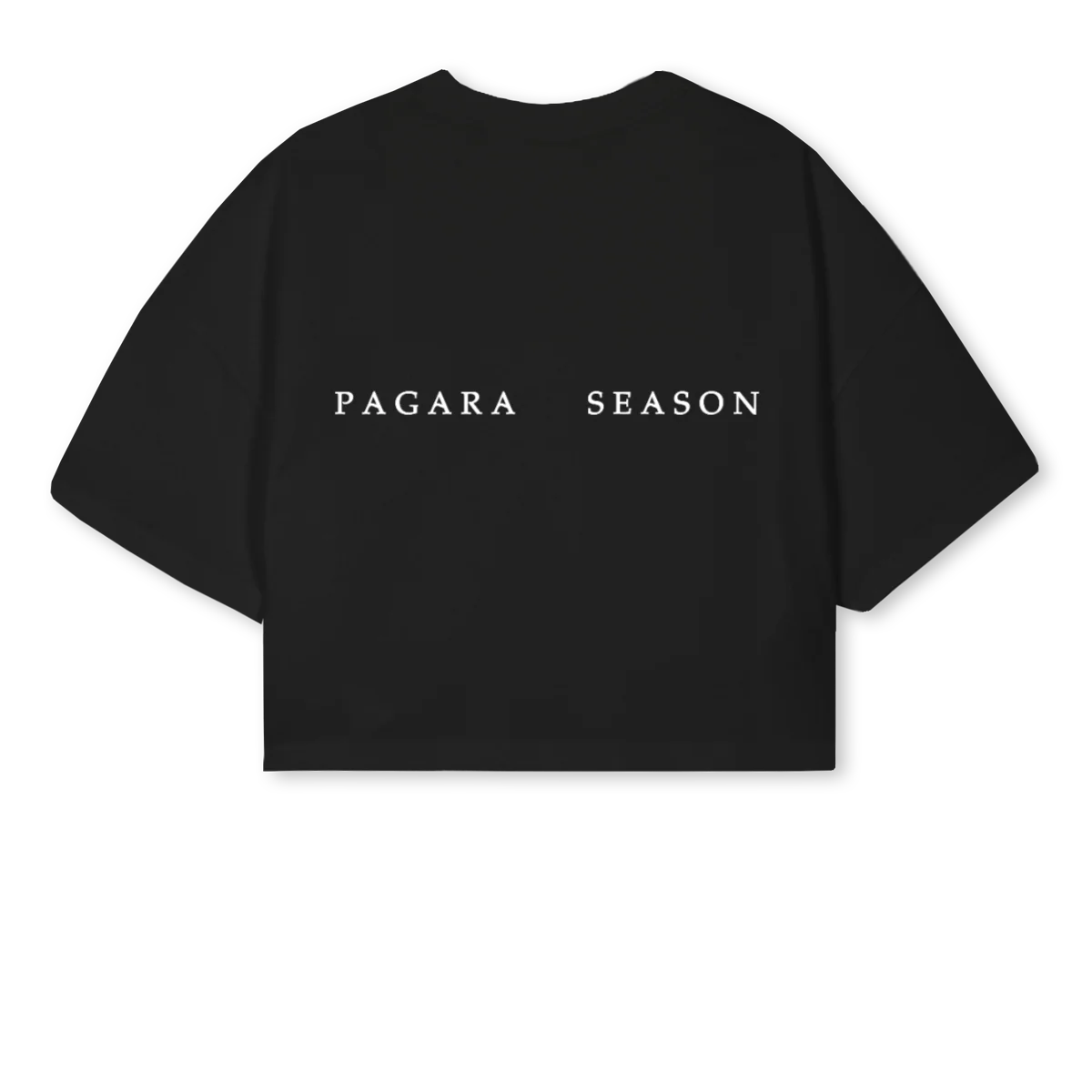 VELU NACHIYAR Black Cropped Oversized Tee. - Image 2