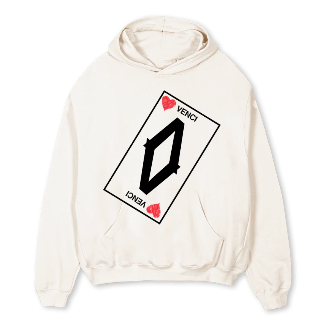 VENCIHOODIEONE Vintage White Oversized Hoodie.