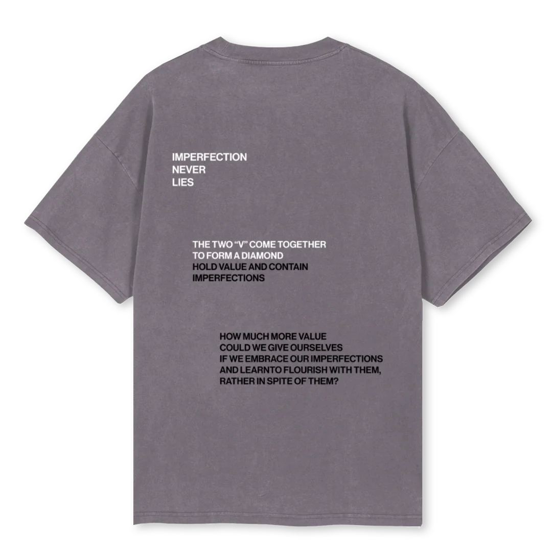 VENCITEETWO Pigment Grey Oversized Tee. - Image 2