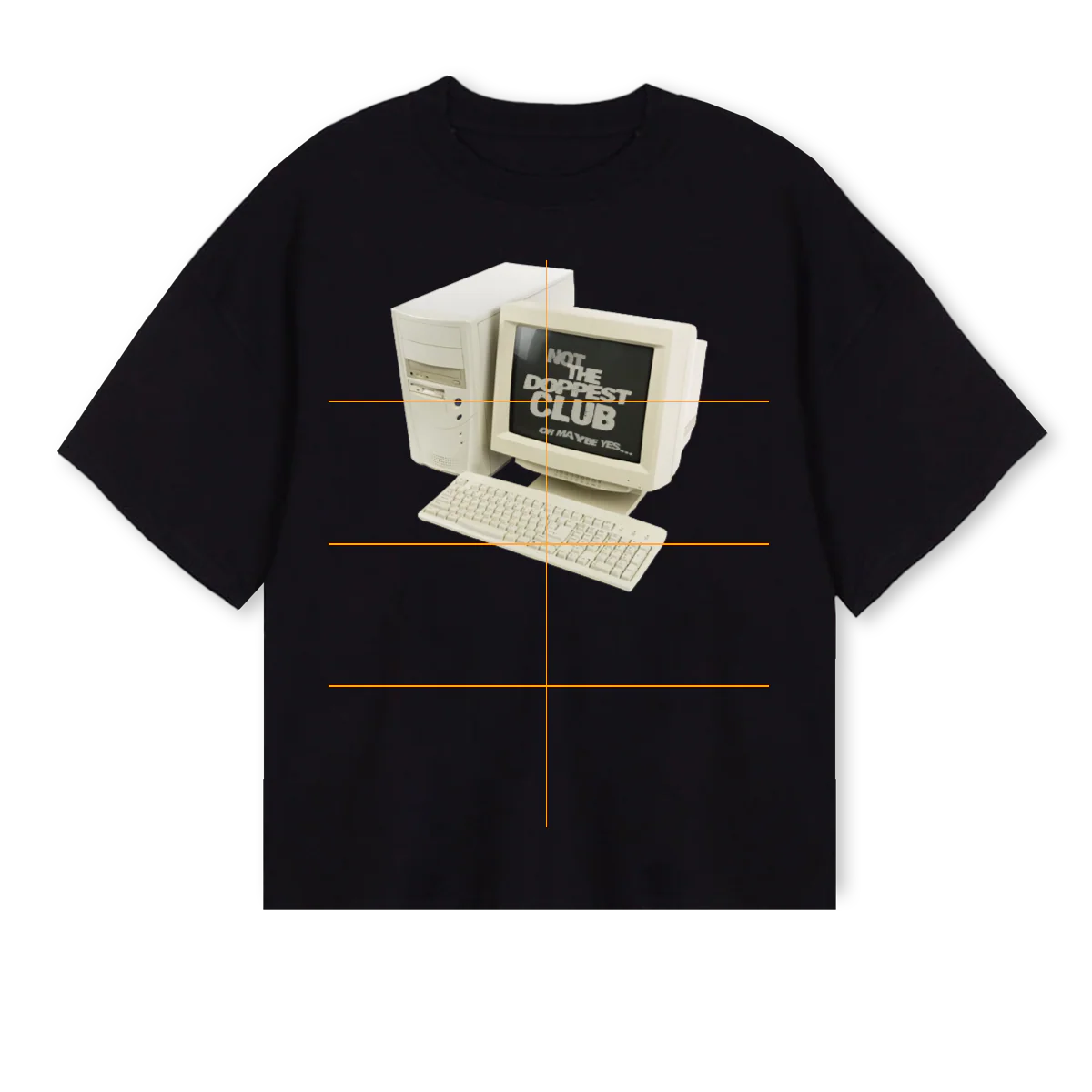 VENTANA Black Oversized Boxy Tee.