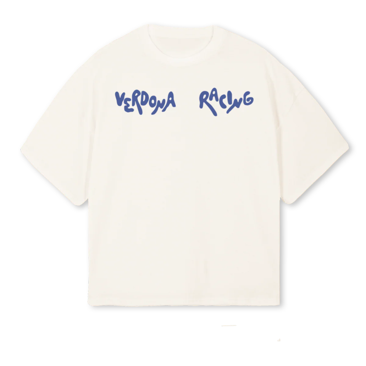 VERDONARACING Vintage White Oversized Boxy Tee.