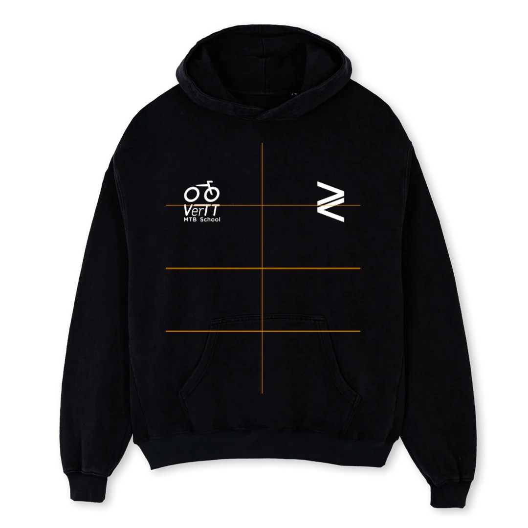 VERTT Black Oversized Hoodie.