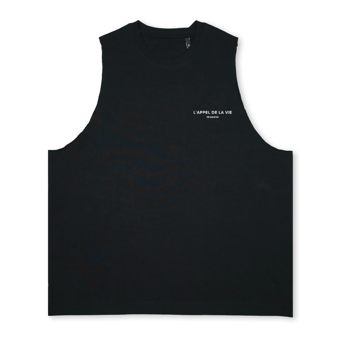 VESTONE Deep Black Oversized Vest.