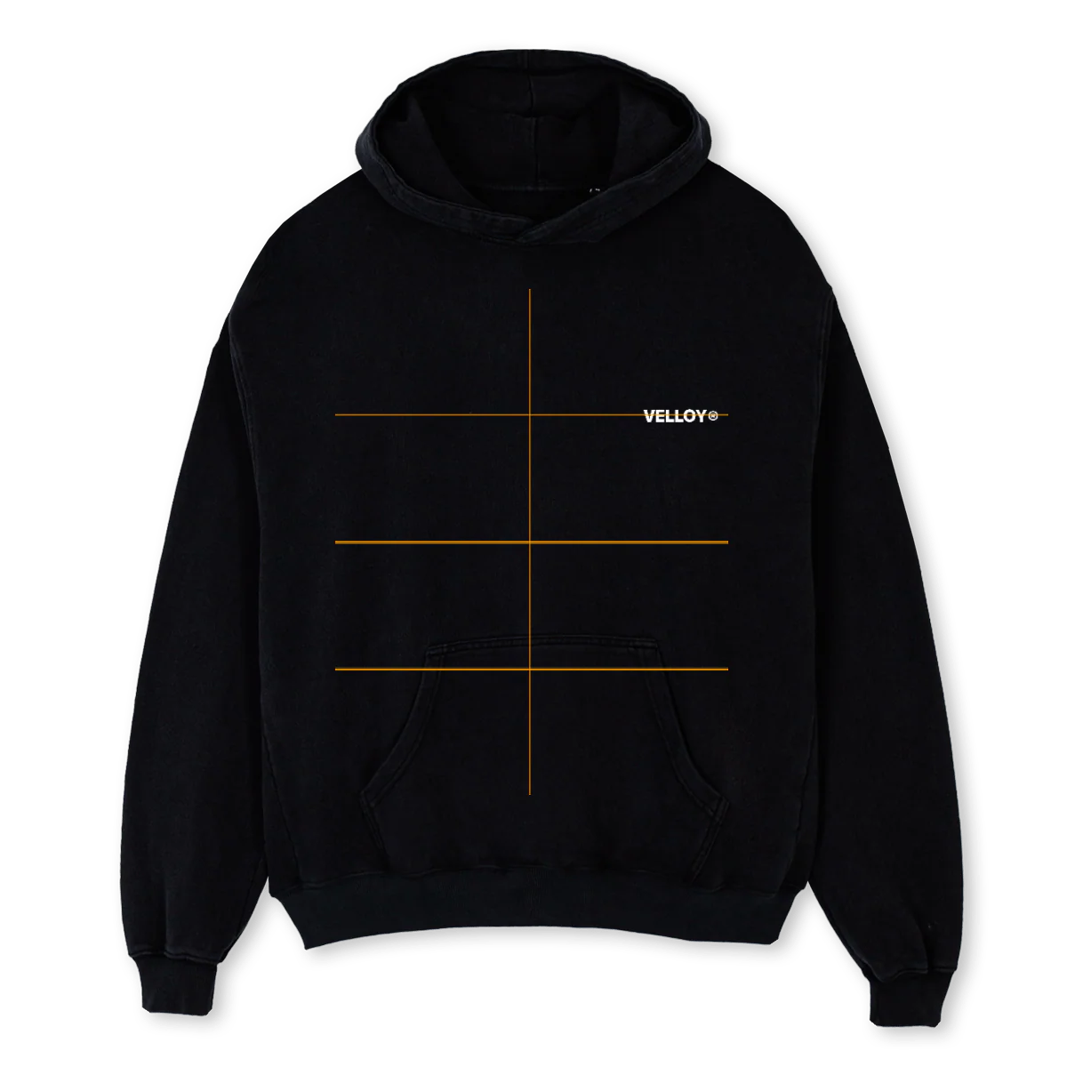 VHODONE Black Oversized Hoodie.