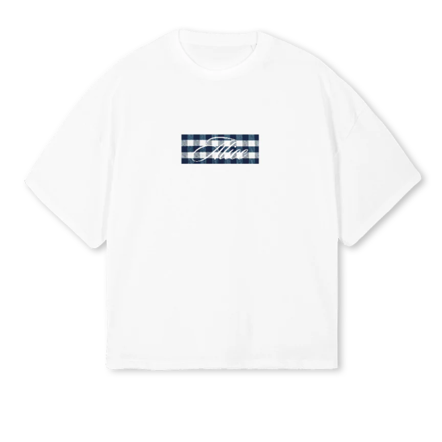 VICHY White Oversized Boxy Tee.