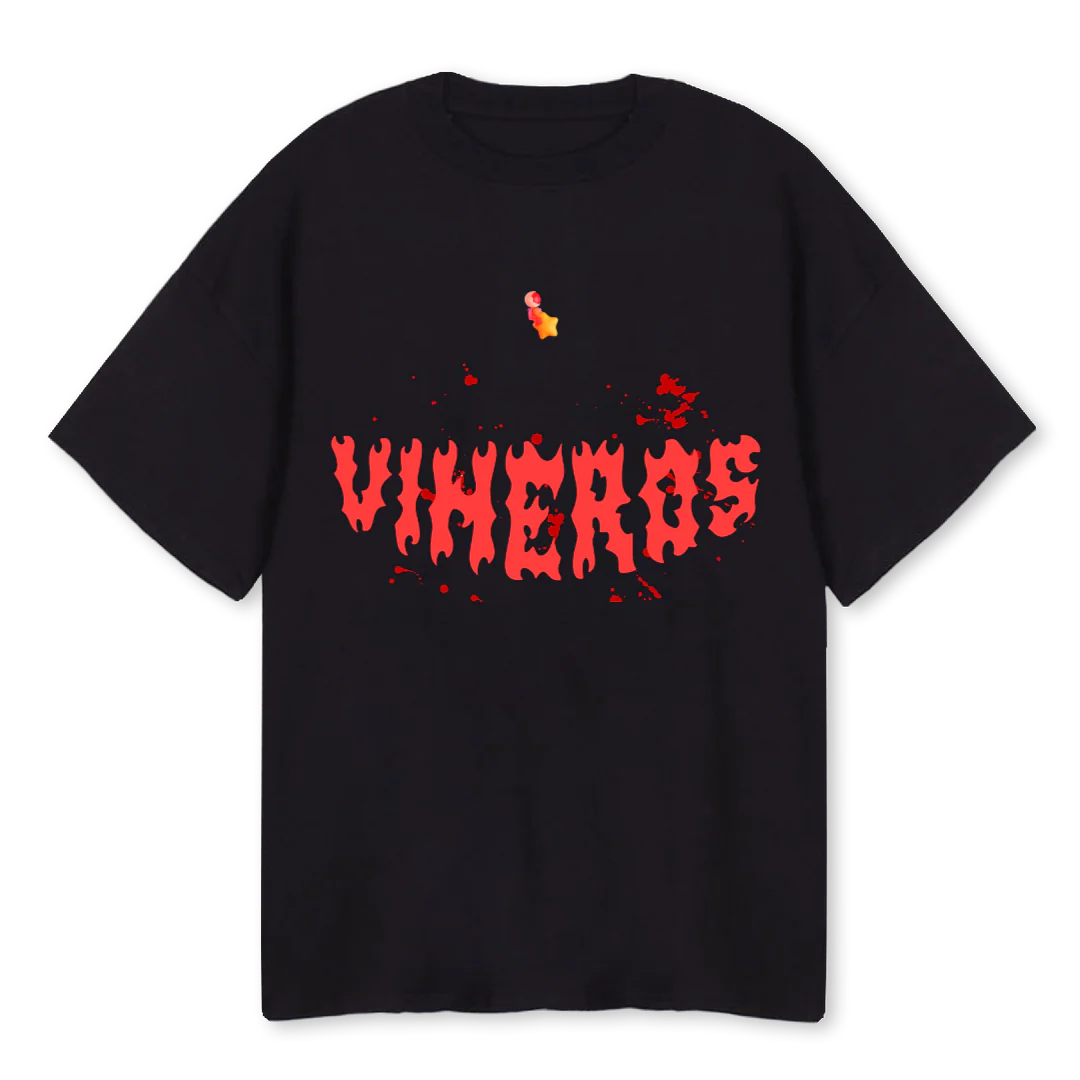 VIHERO Black Oversized Tee.