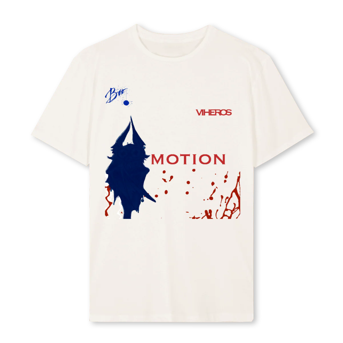 VIHEROS Vintage White Regular Tee.