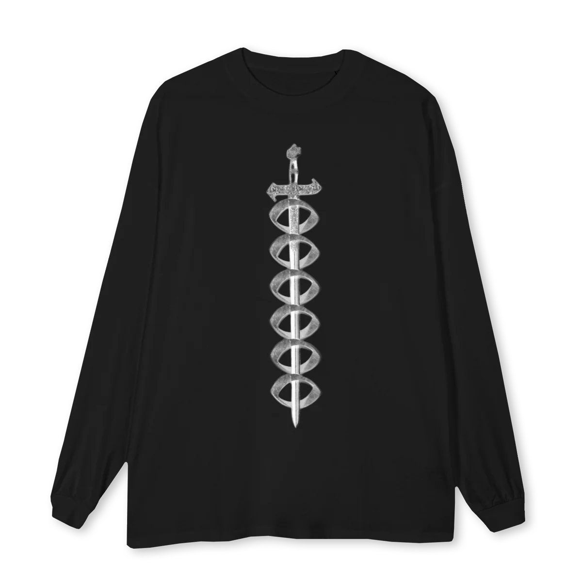VILLEMILJOONA Black Oversized LS Tee.