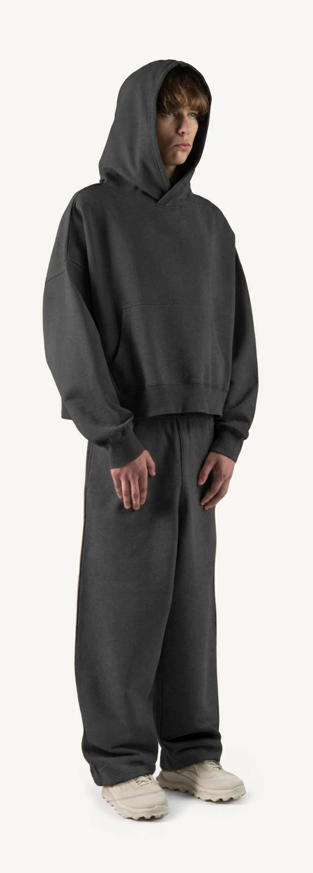 Vintage Black Oversized Boxy Hoodie. - Image 3