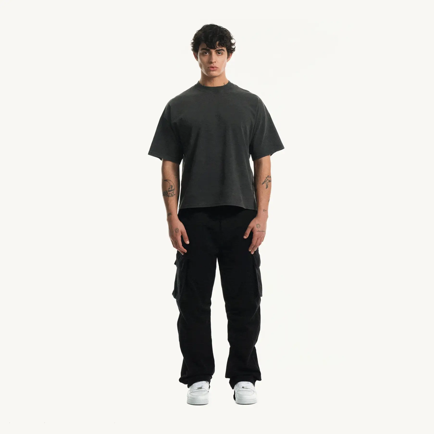 Vintage Black Oversized Boxy Tee. - Image 3