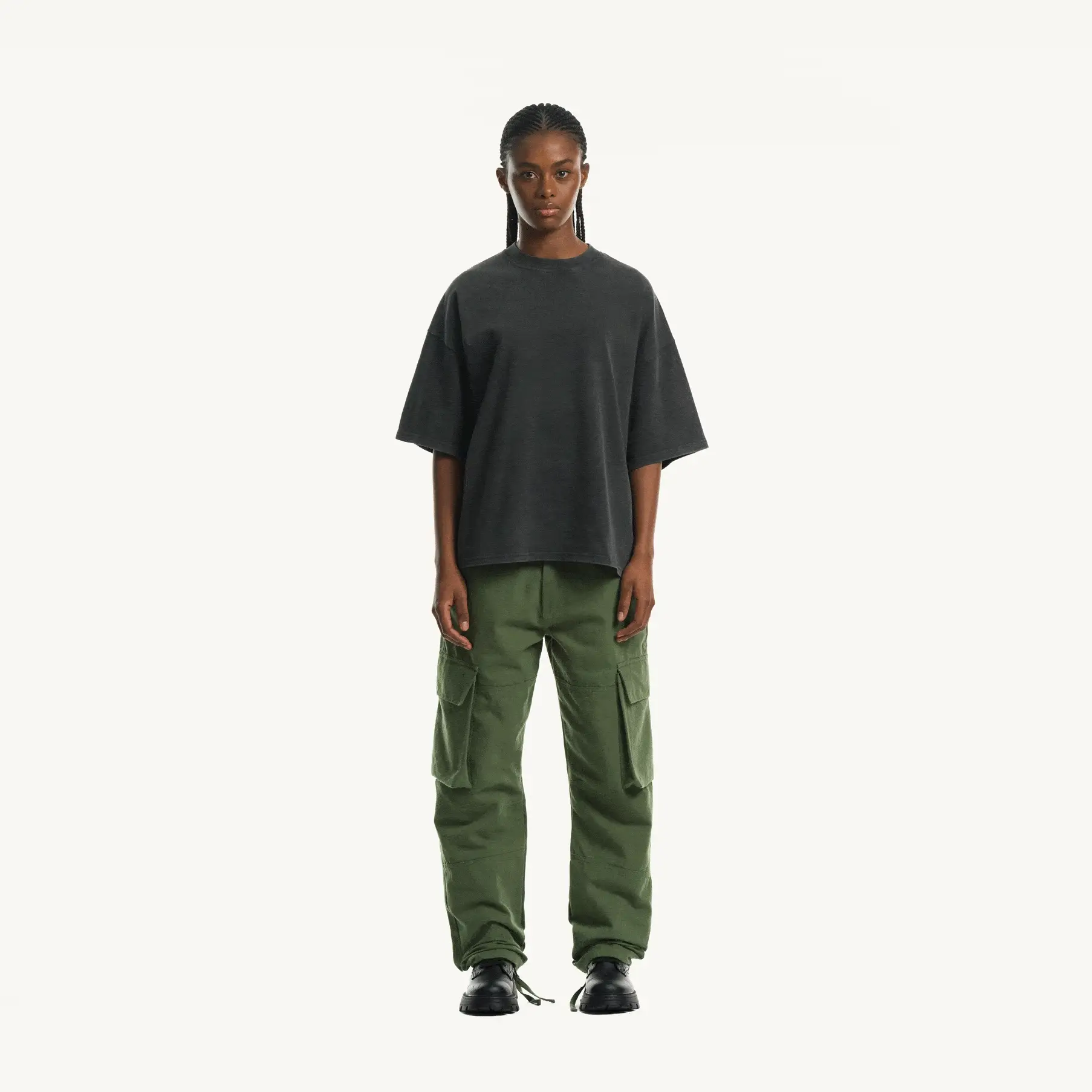 Vintage Black Oversized Boxy Tee. - Image 4