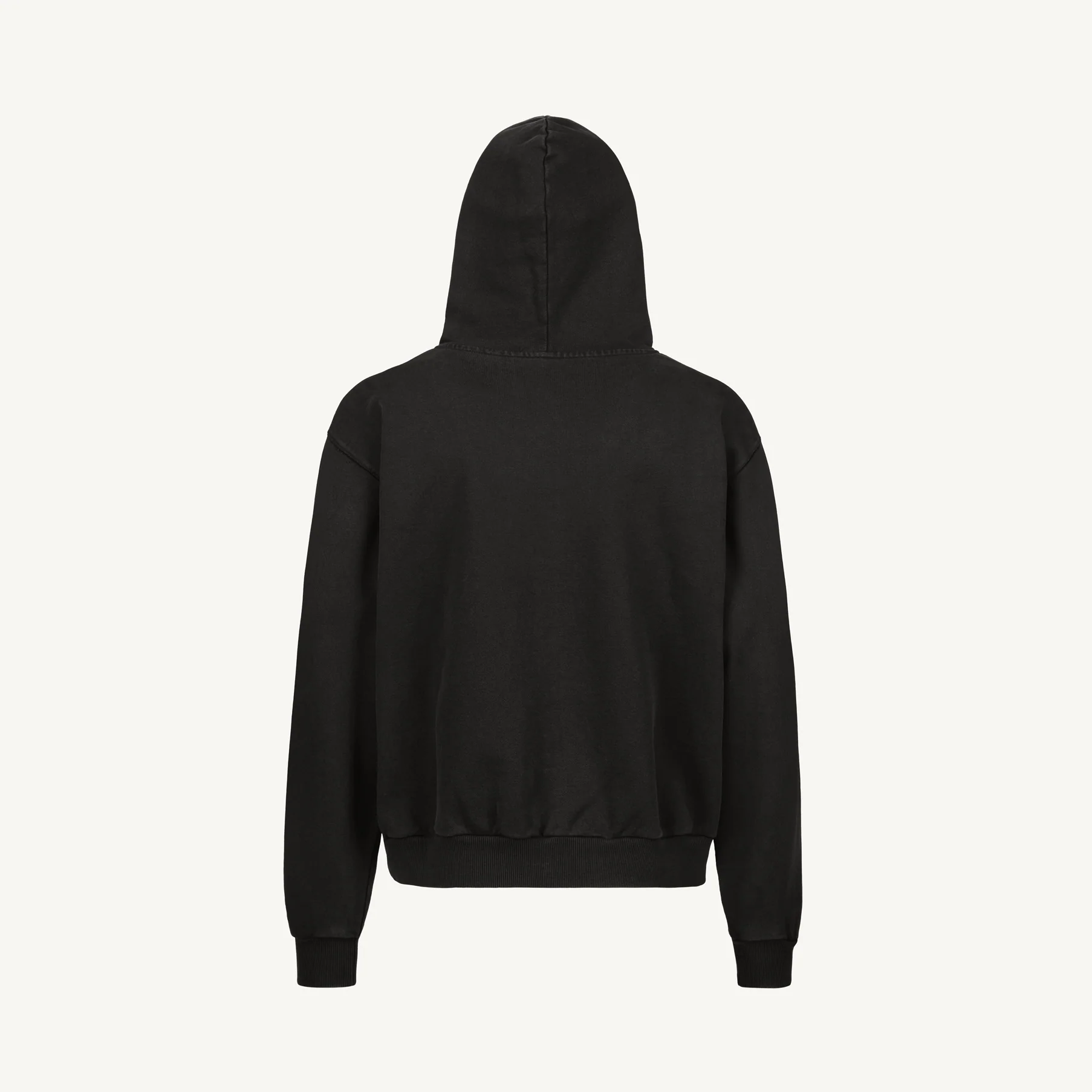 Vintage Black Oversized Zipped Hoodie. - Image 4