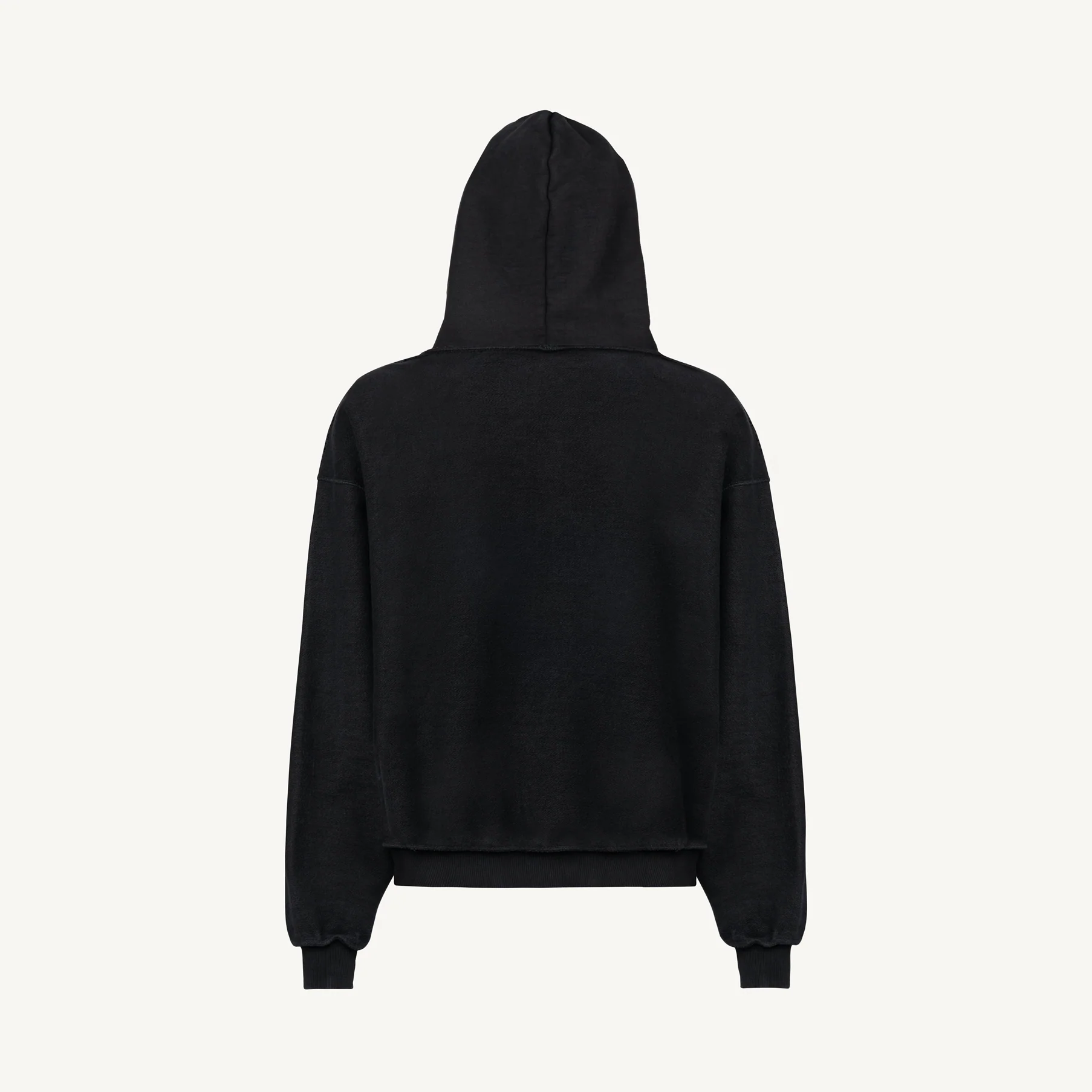 Vintage Black Ultra Heavy Reversible Oversized Zipped Hoodie. - Image 4